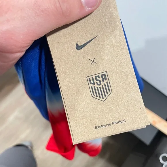 Nike USMNT 2024 Away Soccer Jersey Mens XL Blue Red Long Sleeve Dri-FIT USA NEW